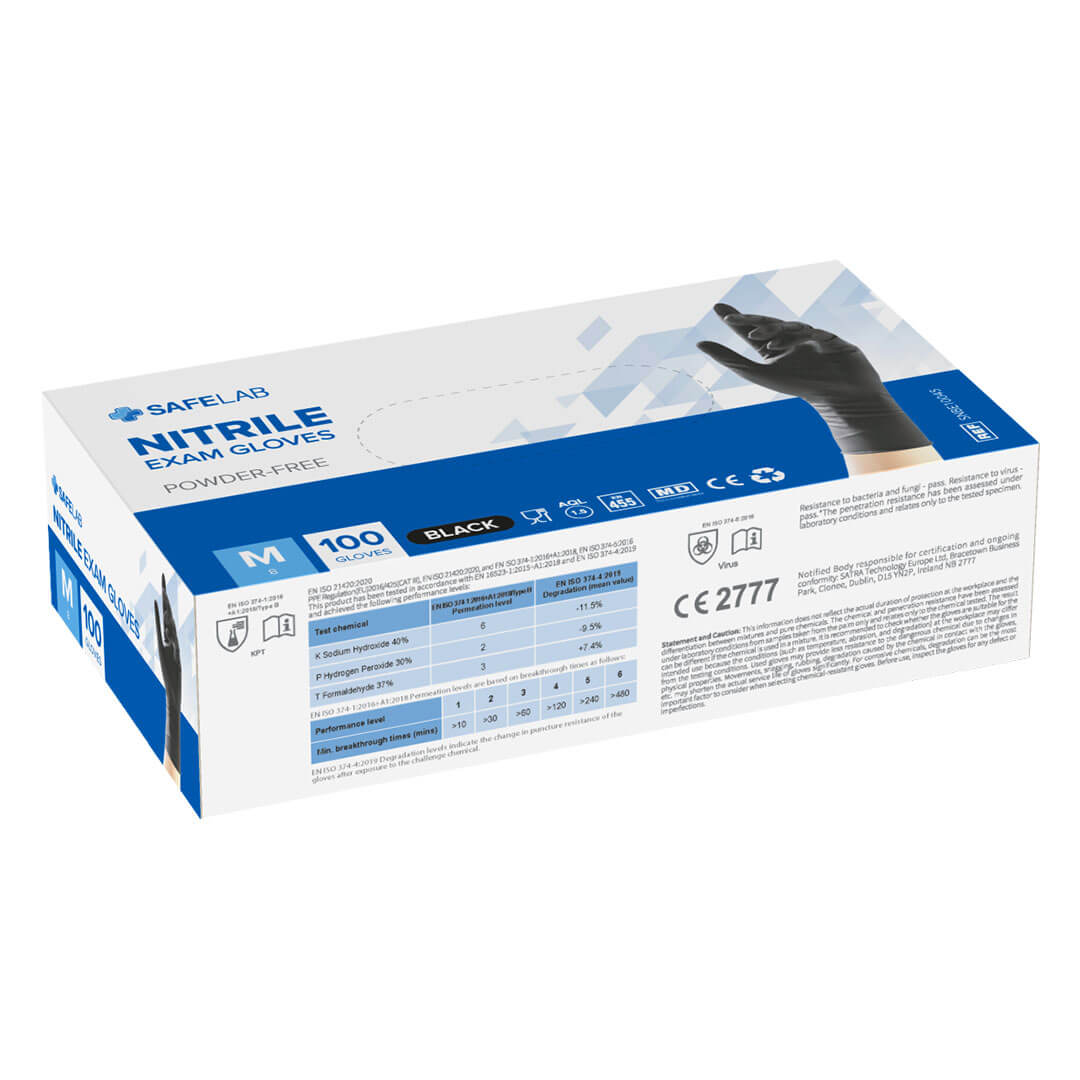 Nitrilne crne rukavice – Slika 2